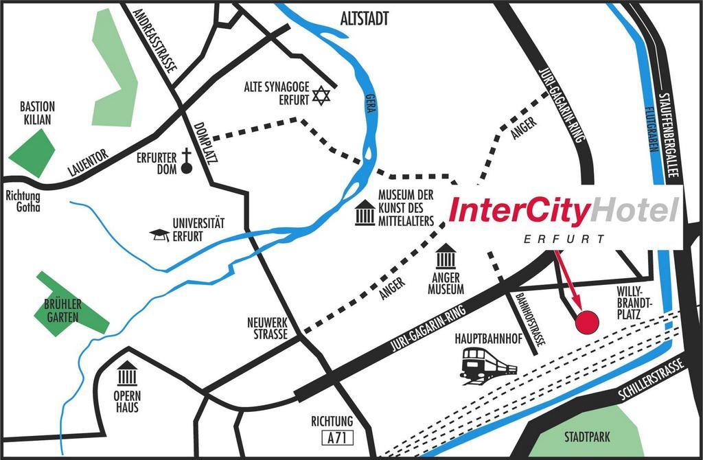 Intercityhotel Erfurt Kültér fotó